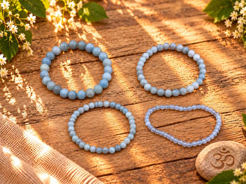 Pulsera Aguamarina bola